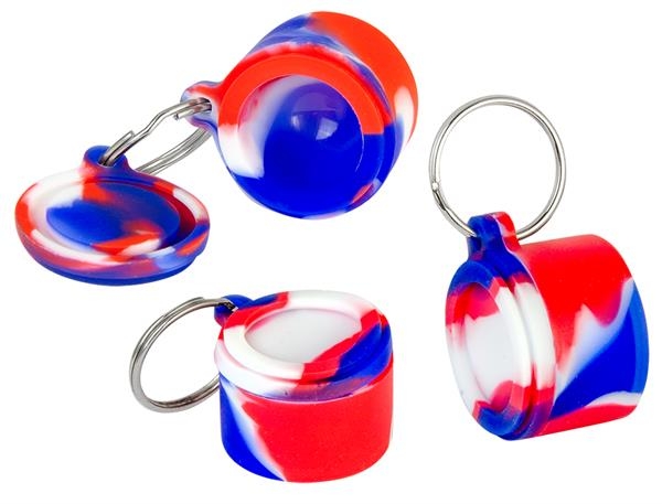 1Silikon-Acryl Container Schlüsselanhänger 24er Display